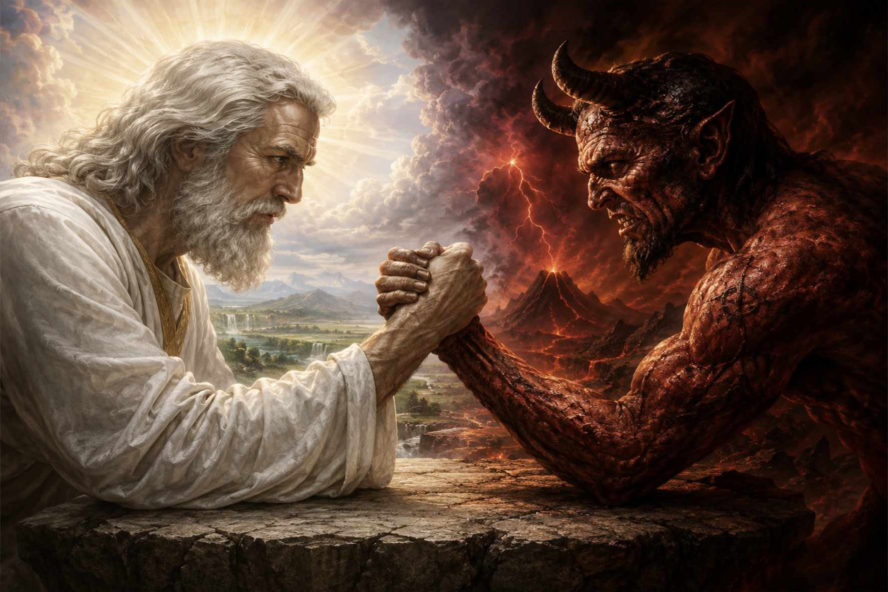 El Diablo echándole un pulso a Dios